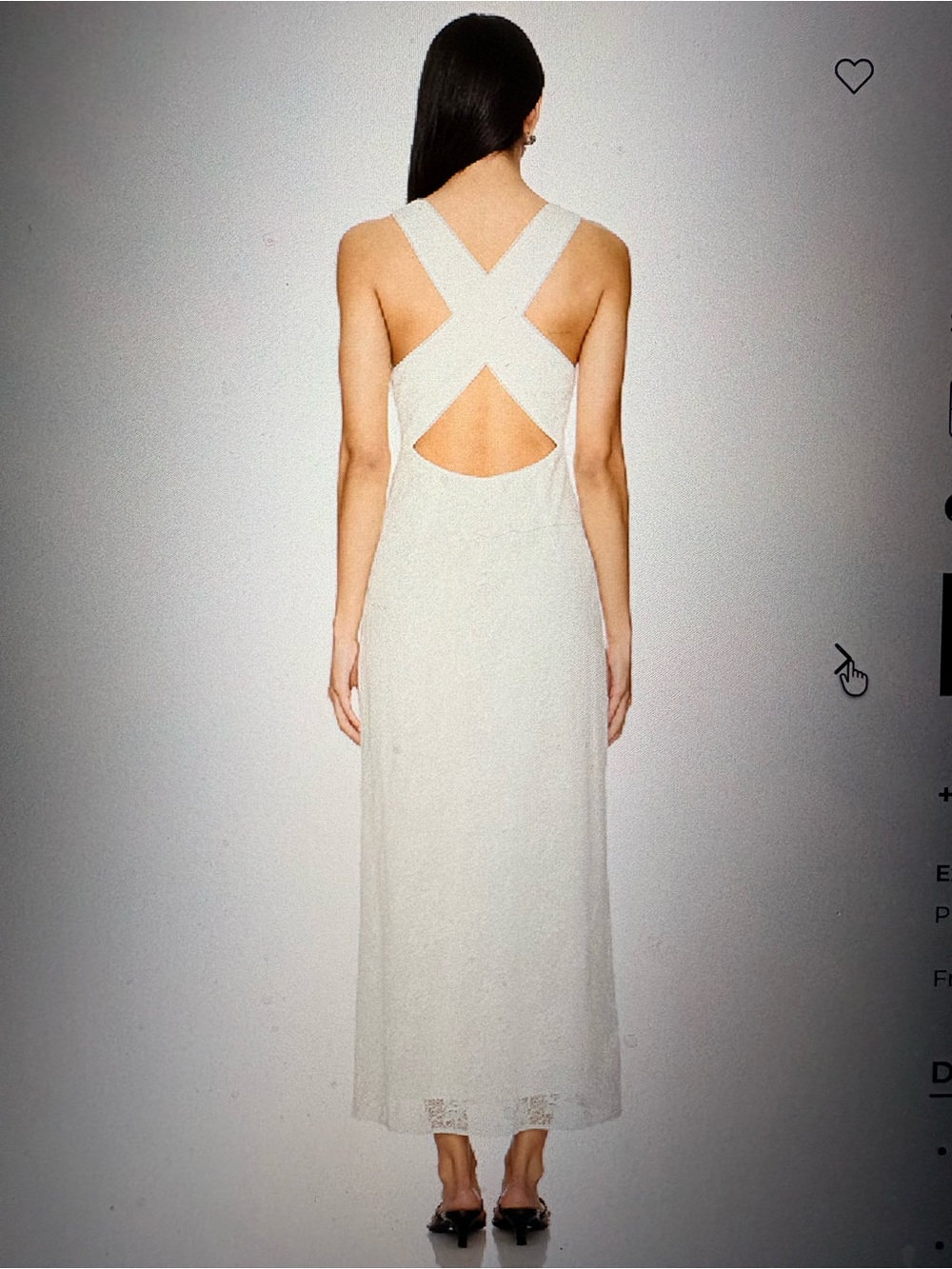 BNWT NIA White Cross-Back Maxi Dress